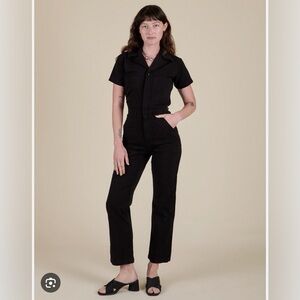 Big Bud Press Short Sleeve Jumpsuit- Medium Basic Black